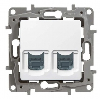 NILOÉ ZÁSUVKA 2XRJ45 CAT.6 UTP BIELA, 664774